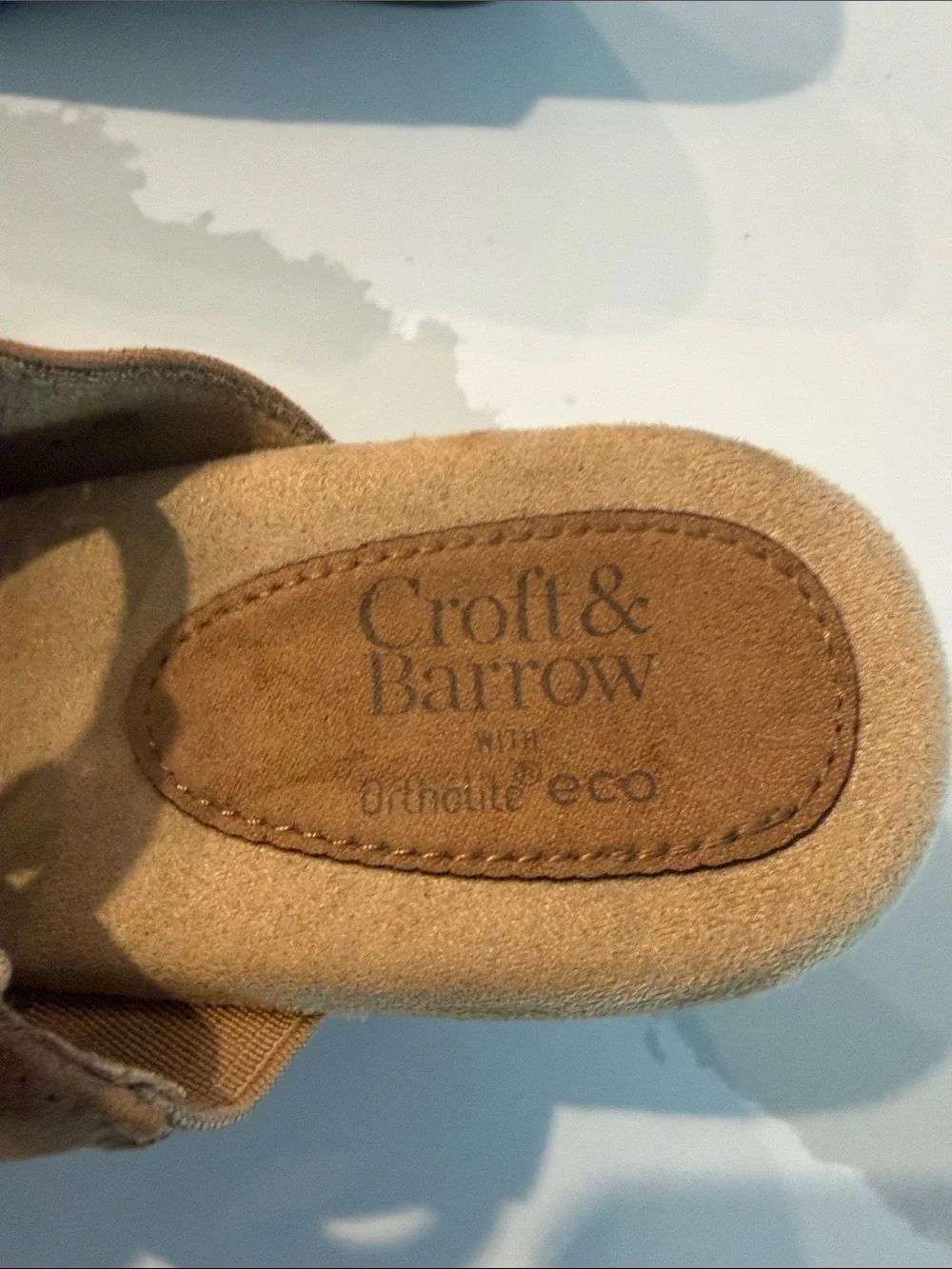 Women's Size 9 Tan Perforated Wedge Slingback Sandals